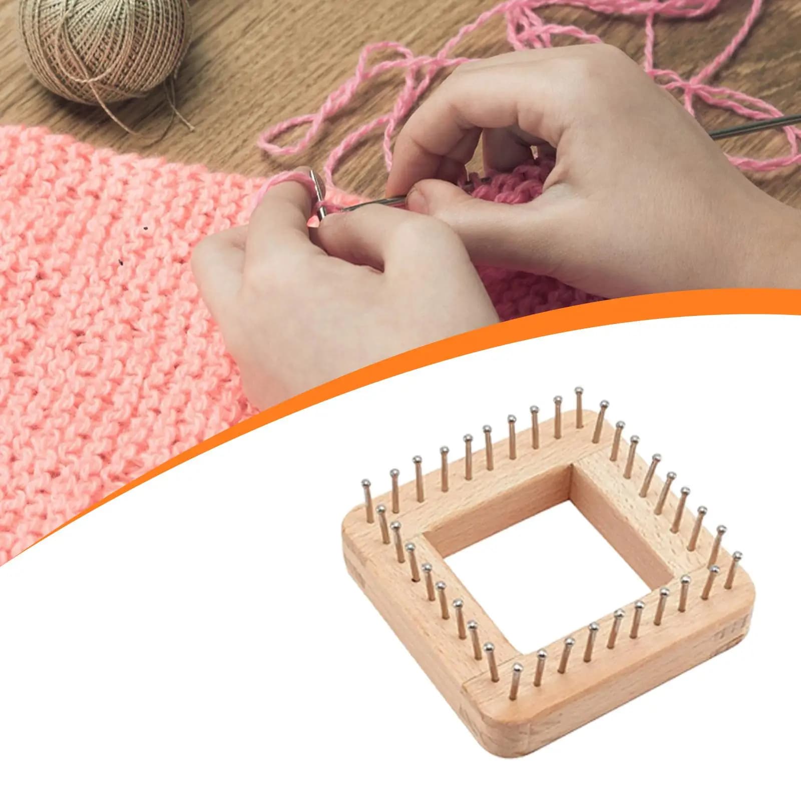 Wooden Knitting Board Crochet Loom Blankets Easy Weaving Kit Complete Accessory Set for DIY Scarves Hats Beginners