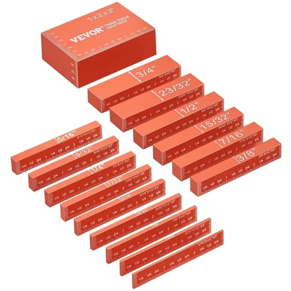 16-Piece Precision Height Gauge Block Set with Laser Engraved Markings and Storage Case