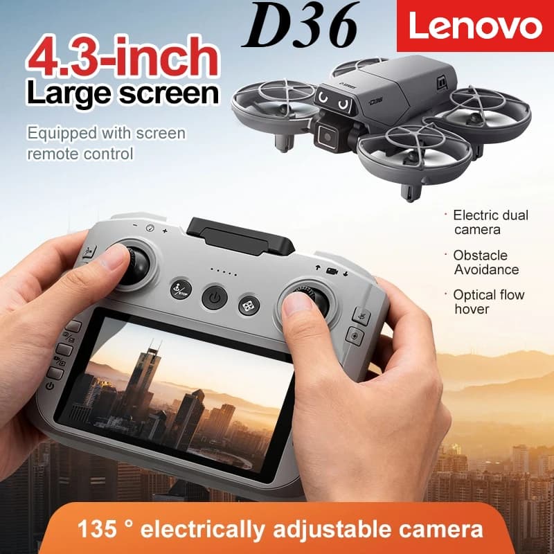 Drone Lenovo D36 4K 8K Professionale 5G GPS HD con Doppia Fotocamera, Quadricottero Pieghevole Brushless con Motore per Fotografia e Volo Stazionario, Giocattolo RC