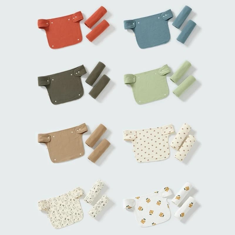 Sgabello in vita per bambini bavaglino bavaglino SoftCotton Pad per dentizione neonati asciugamano per Saliva multifunzione marsupio cinturino per bambini