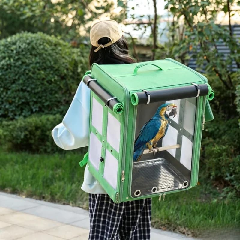 Large Capacity Bird Backpack Foldable Parrot Travel Backpacks Portable Breathable Outdoor Cages Sunscreen Pet Products Accessory