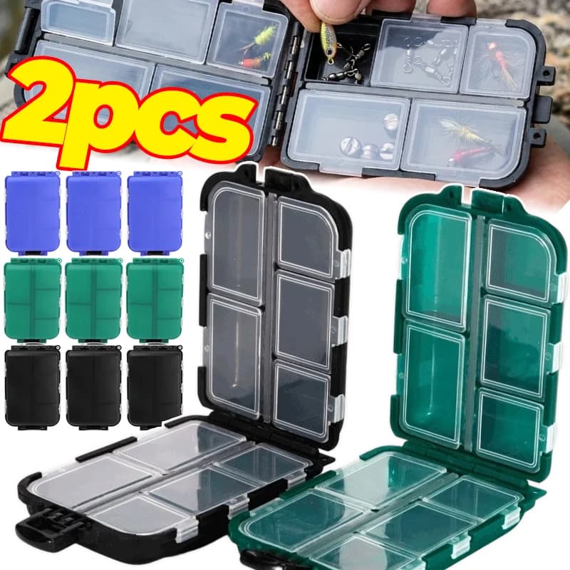Scatola Portatile per Attrezzatura da Pesca, Organizzatore Impermeabile in Plastica per Ami, Piombi, Perline, Girelle, per Campeggio, Kayak, Pesca e Viaggi