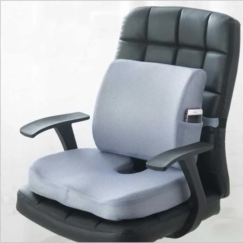 Cuscino per sedile da ufficio, cuscino per schienale per poltrona massaggiante, cuscino per seggiolino auto in memory foam ortopedico Coccyx