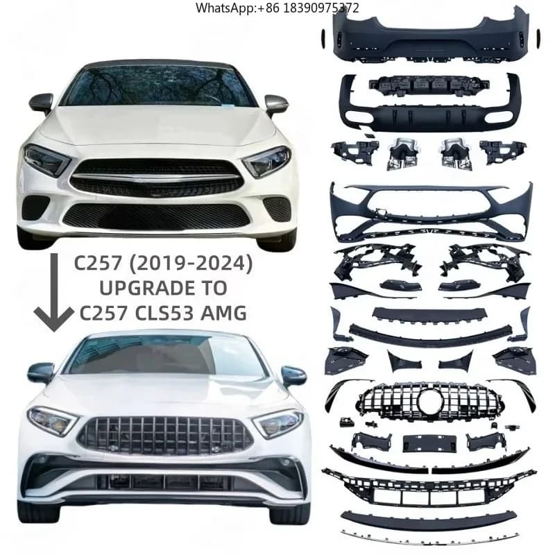 Best Quality PP Plastic Car Bumper Grill Diffuser Accessories Bodykit for CLS C257 Upgrade CLS53 Model Body Kit