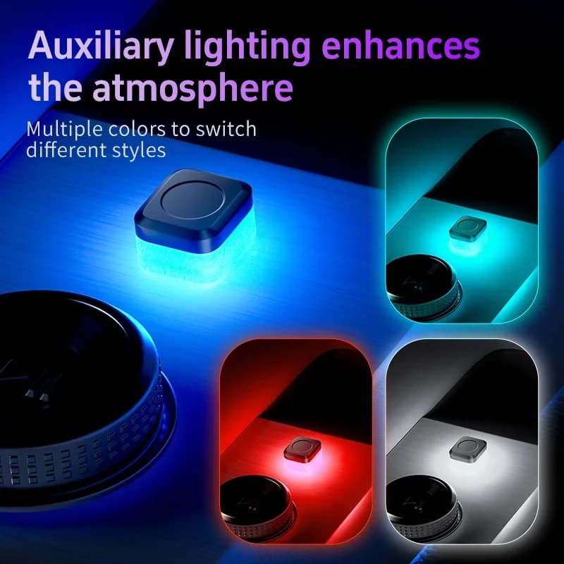 1x lampada d'atmosfera a luce LED USB per auto Plug Play Luce universale per atmosfera interna a LED Lampada da lettura automatica Decorazioni Striscia decorativa