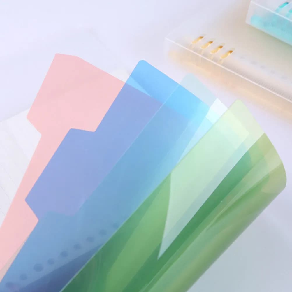 12 Set di Divisori Colorati per Indice, Linguette in Plastica Scrivibili per Quaderni, Documenti, Libri, Agende, Ufficio e Scuola