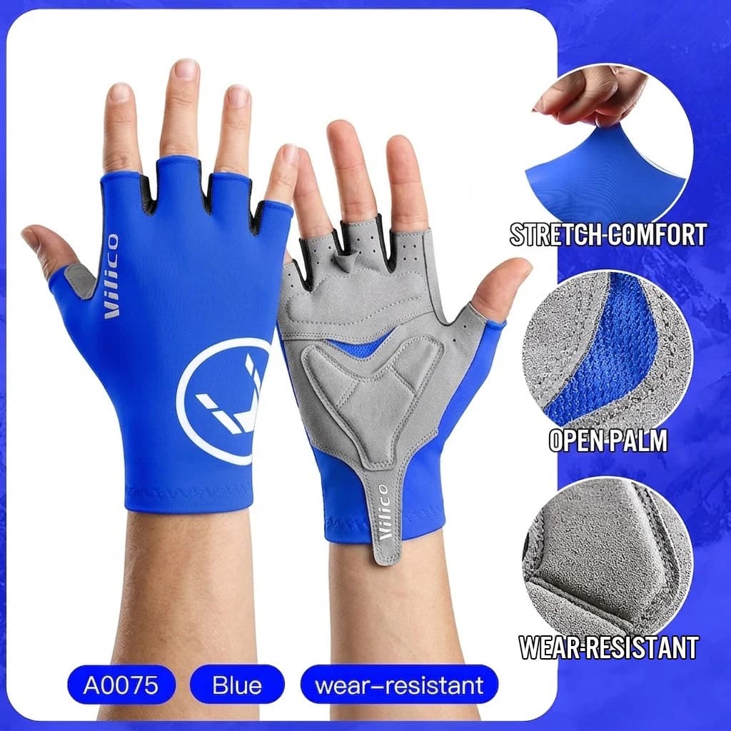 Unisex Workout Gloves with Wrist Wrap Half Finger Sport Weight Lifting Training Gloves for Gym Cycling And Motorcycling