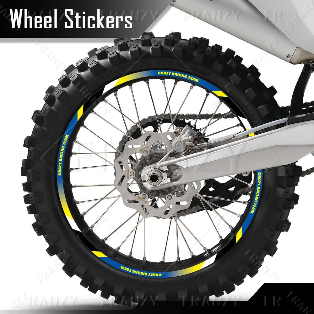 Per Husqvarna 701 TC 125 250 FC450 FC250 FC350 FE TE Accessori moto riflettenti Adesivo per cerchioni Decalcomanie Nastro a strisce