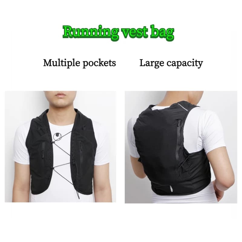 Lightweight Large Capacity Multi Pockets Cycling Running Vest Marathon Hydration Undershirt Bag Climbing Hiking Bike Backpack
