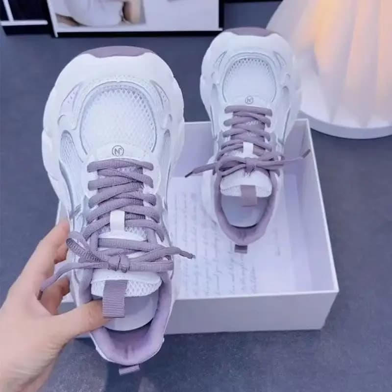 2026 Summer Women Platform Height Increasing Sneakers, Soft Lightweight Breathable Mesh Casual Sports Shoes