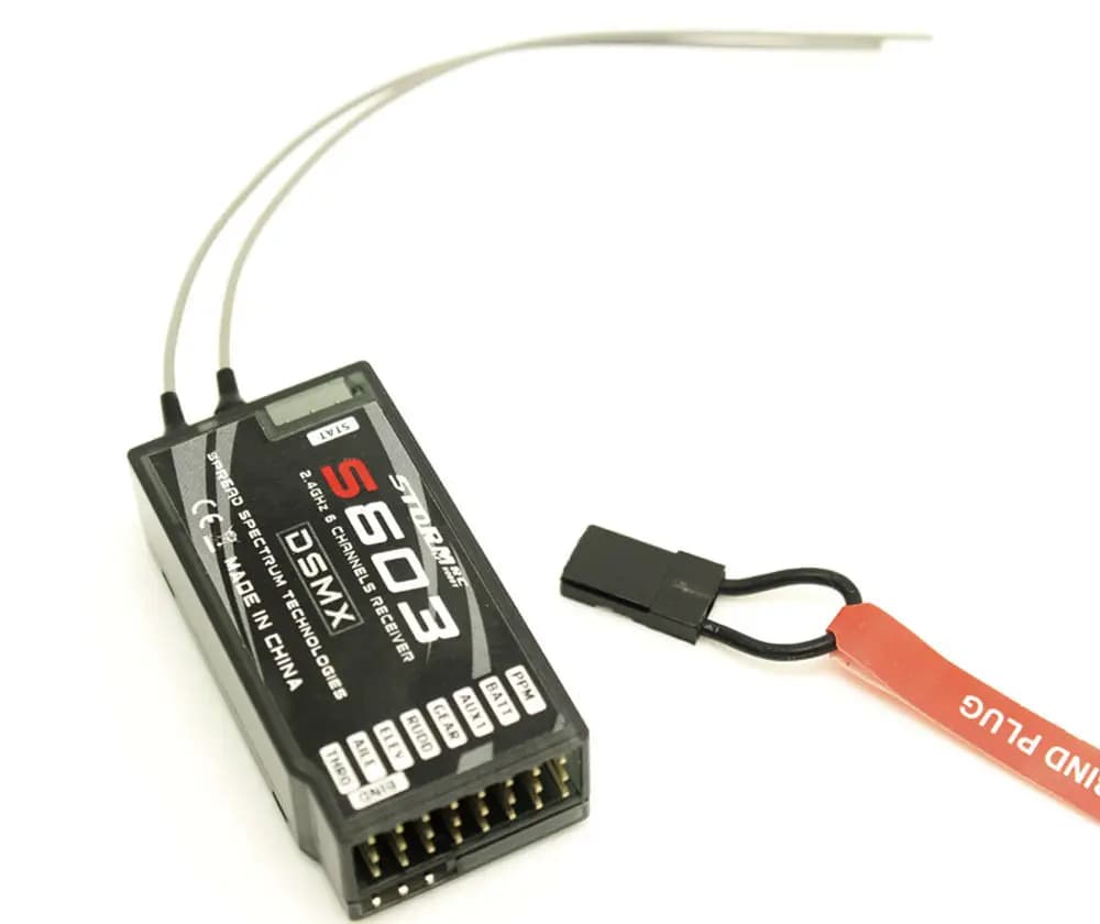 Storm S603 Ricevitore DSM2 DSMX Sistema 2.4GHz 6 CH Spektrum NX8 DXe DX6i DX8 DX7 JR DSX7 DSX9 Trasmettitore Radio RC Drone Auto Barca