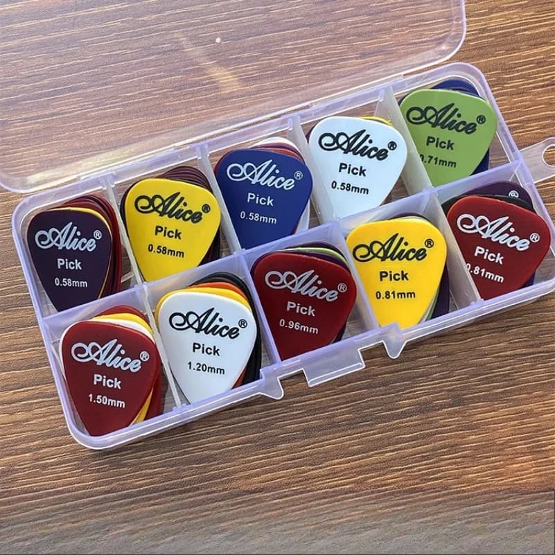 6/50/100 Pezzi Plettri per Chitarra Multicolore Misti in ABS Premium, Plettri in Plastica per Chitarre Acustiche, Elettriche, Bassi o Ukulele
