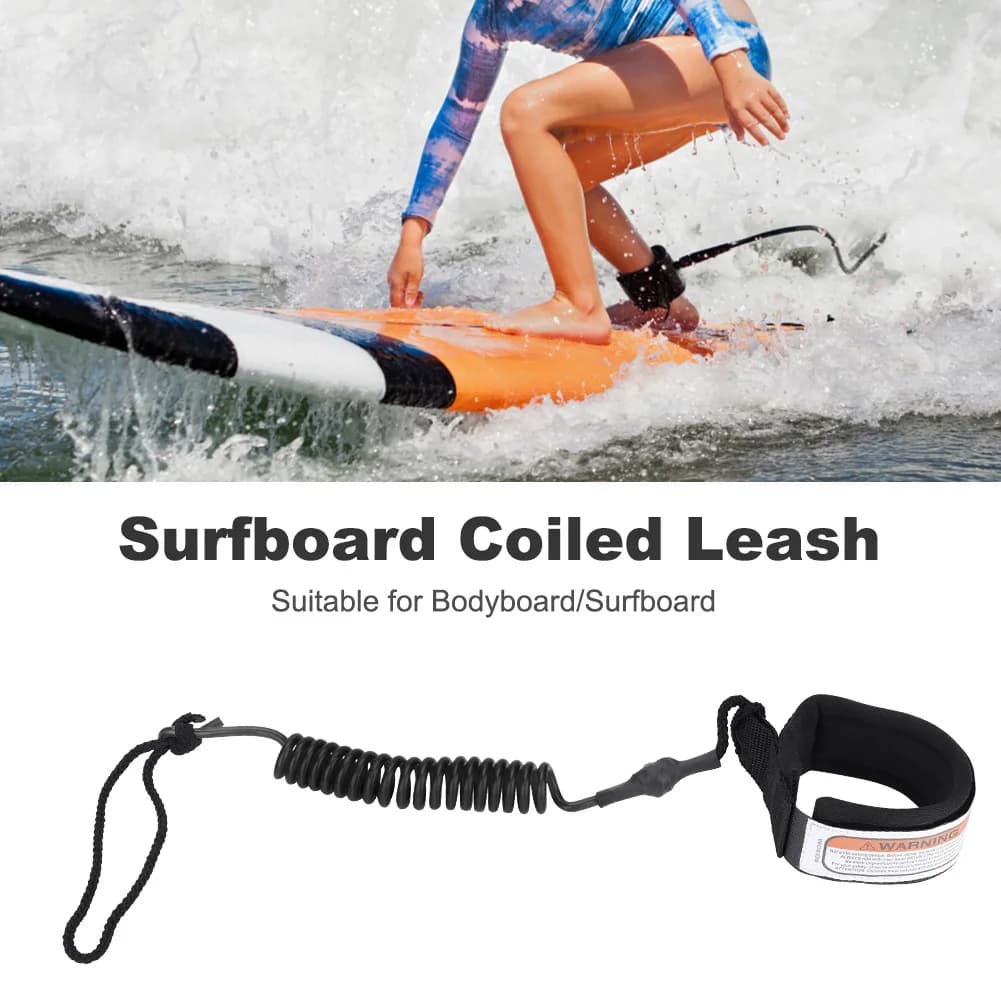 5mm tavola da surf guinzaglio a spirale confortevole Stand Up Paddle Board cinturino alla caviglia leggero Kayak Paddle Lanyard