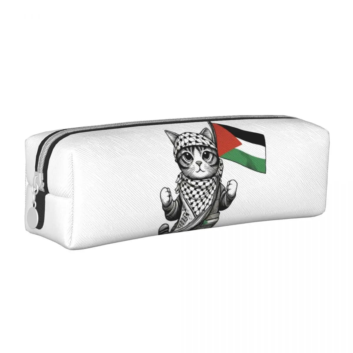 Palestine kefiah Cat Pencilcases portapenne per studenti borsa portaoggetti grande materiale scolastico cancelleria cosmetica