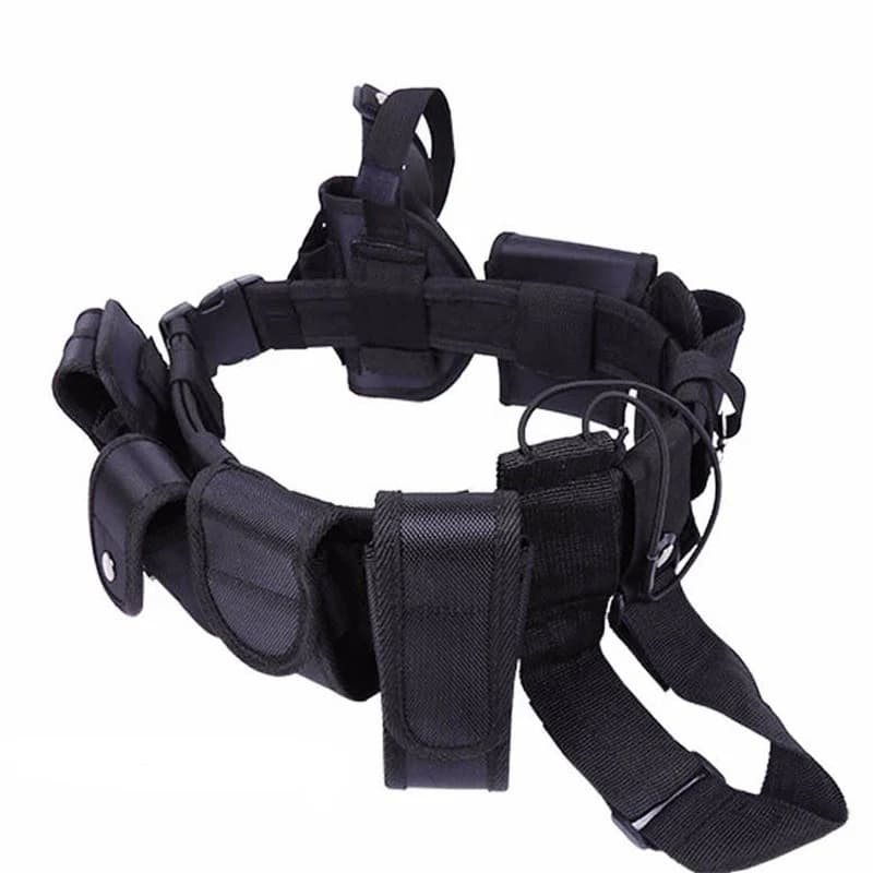Tactical Gun Holster Flashlight Pouch Sets 10In1 Multifunctional Utility Kit Belt Police Duty Belt Security Duty Belts Equipment