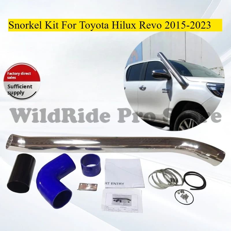 For Toyota Hilux Revo 2015-2023 Stainless Steel Mouthpiece Waterproof 4x4 Wading Air Intake