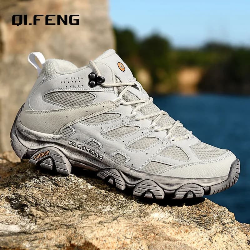 Nuove scarpe da esterno antiscivolo con suola alta e spessa Scarpe da trekking da alpinismo da uomo Scarpe da ginnastica traspiranti di grandi dimensioni alla moda