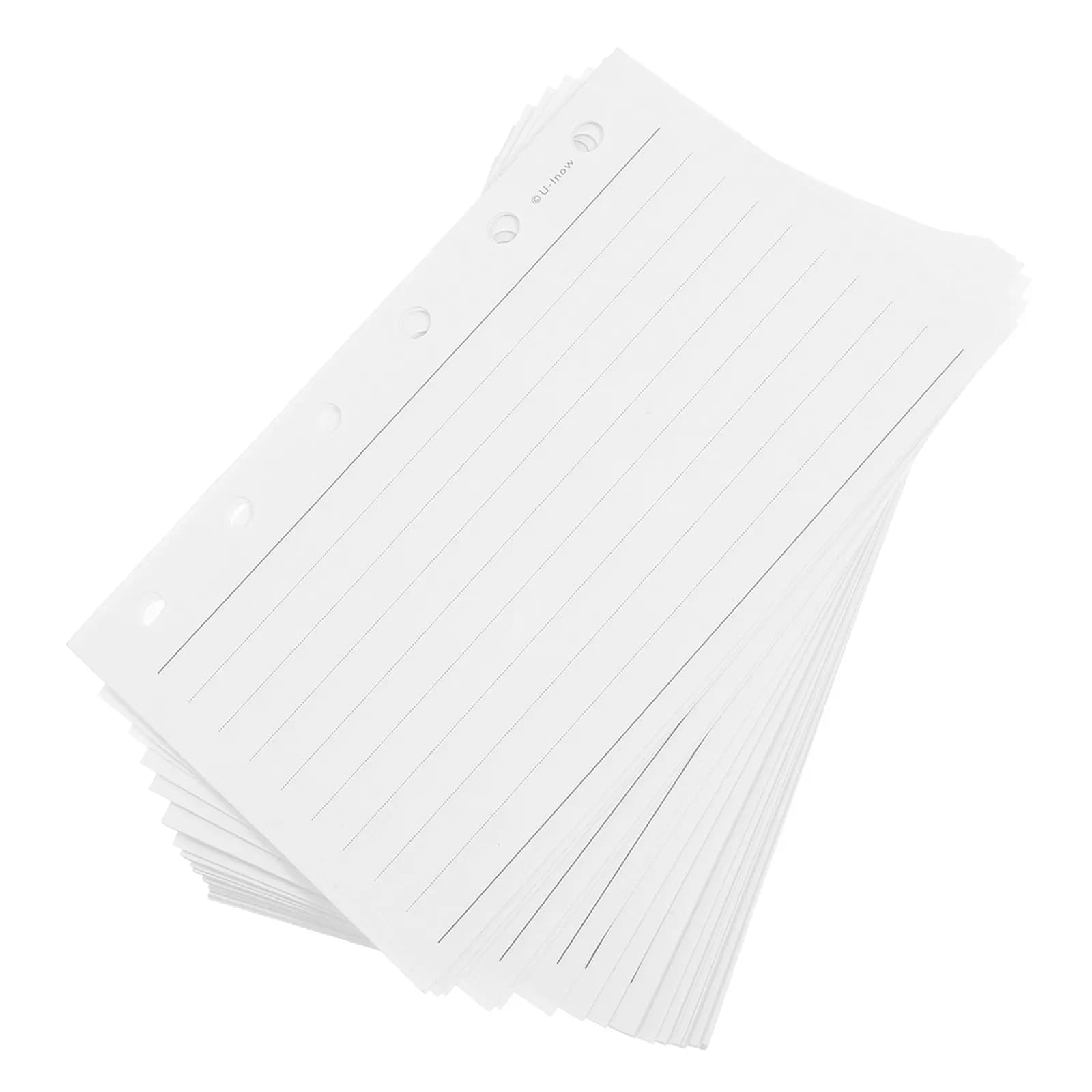 Ricarica per Quaderno A7 a Fogli Mobili, 6 Fori, Pagine a Righe, Inserti per Planner, Budget Binder, Ricarica per Diario, Carta a Quadretti
