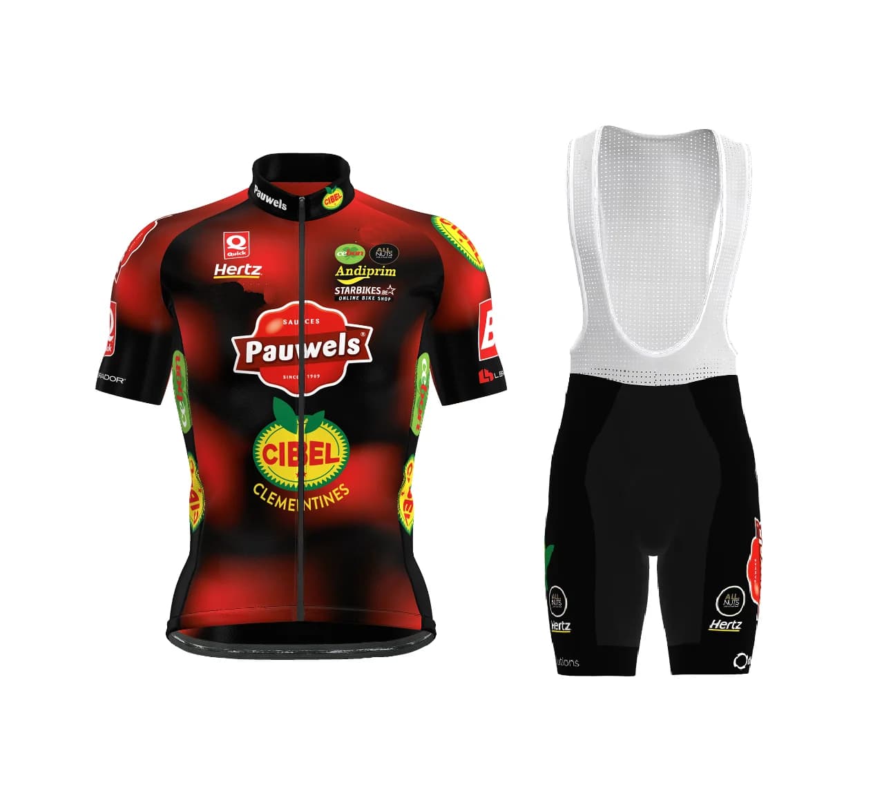 LASER CUT 2025 PAUWELS TEAM MAGLIA DA CICLISMO A MANICA CORTA ESTATE CICLISMO WEAR ROPA CICLISMO+BIB SHORTS