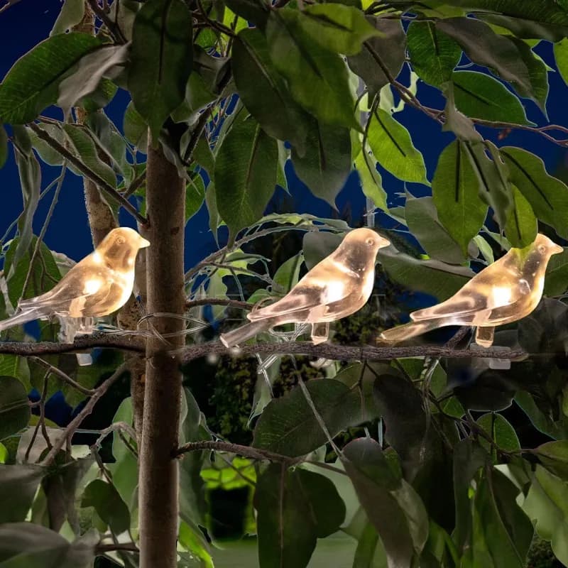 Luci Solari Impermeabili a Forma di Uccello per Esterni, Decorazione per Cortile, Villa, Balcone, Recinzione e Giardino
