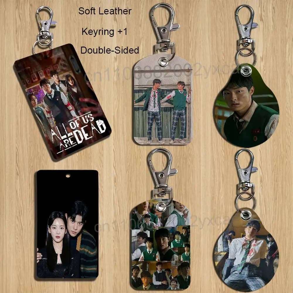 AOUAD movie All of Us Are Dead Keychain Holder Suitable For Subway Bank Card Bus Card Case Badge Holder Wallet Card Textured