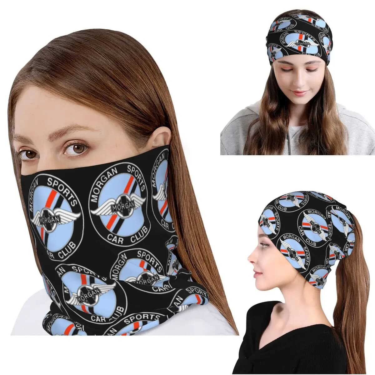 Morgan Motor Car Company Bandana Neck Gaiter Magic Scarf Fascia per la testa multifunzione Cappello con berretto Unisex Adulto Per tutte le stagioni