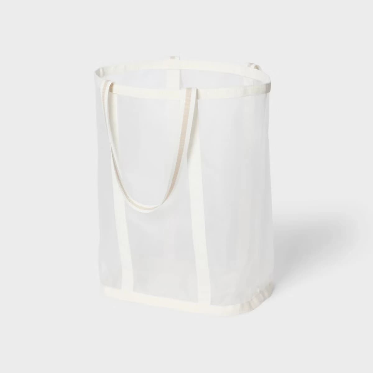 Ivory Mesh Laundry Bag for Delicate Clothes Washing Machine Protector with Drawstring And Handle