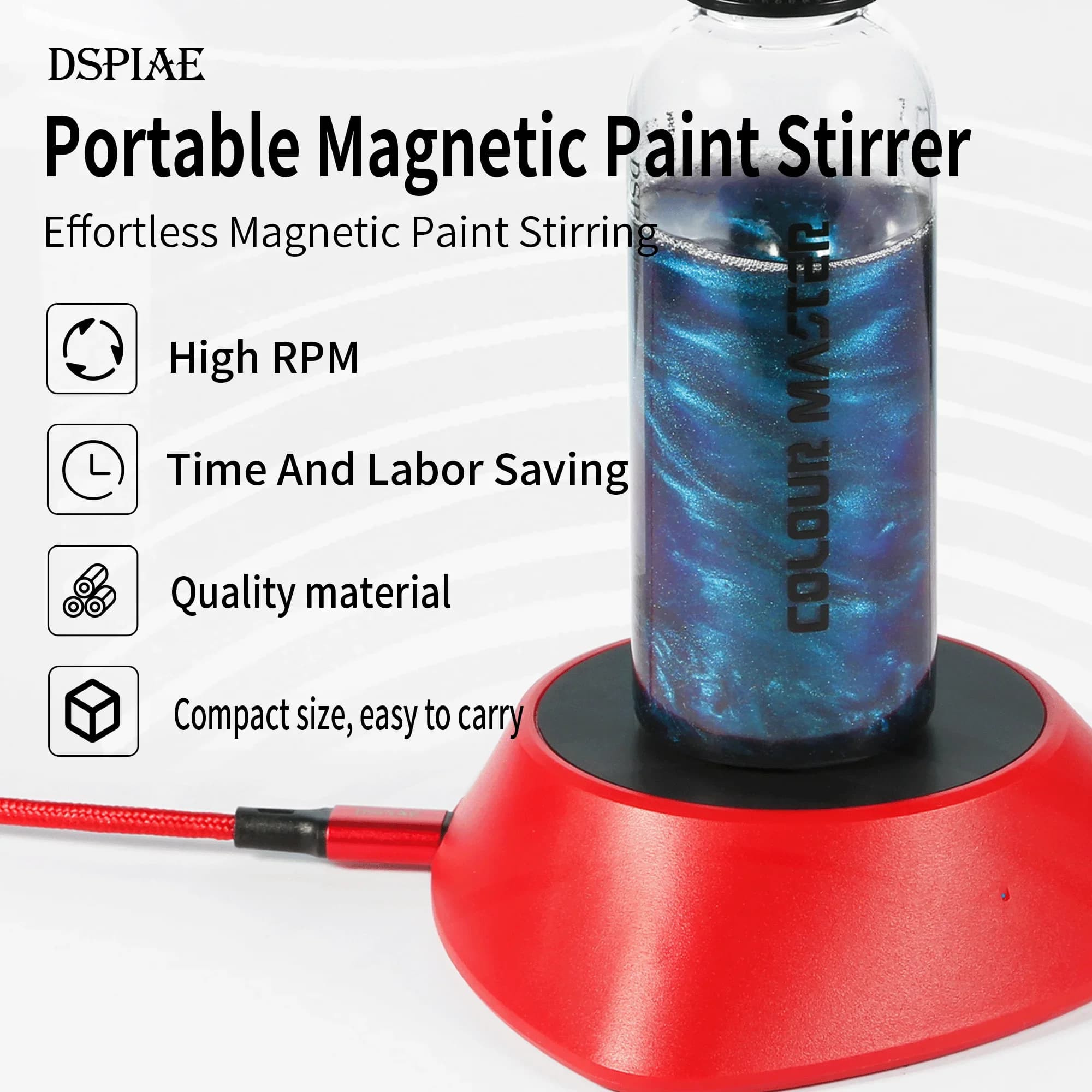 DSPIAE MS-01 LE Agitatore magnetico per vernice Modello militare Strumento per la creazione di retrofit Collage Gundam Hobby fai da te
