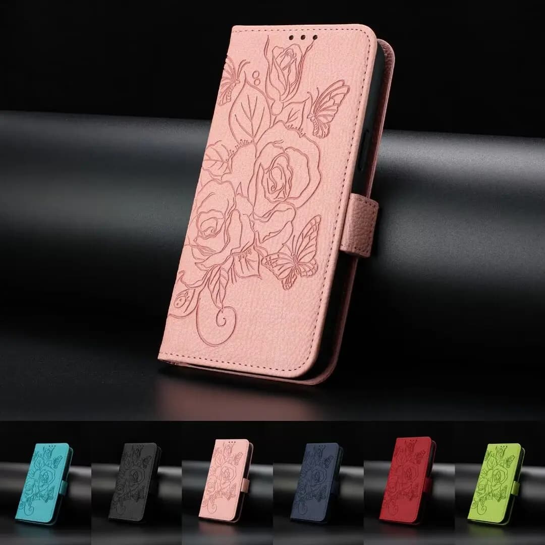 Retro Bee Flower Wallet Card Slot Flip Leather Case For OnePlus 8T 9 9R 10 10R 10T 11 11R 12 12R Pro 5G Book Cover