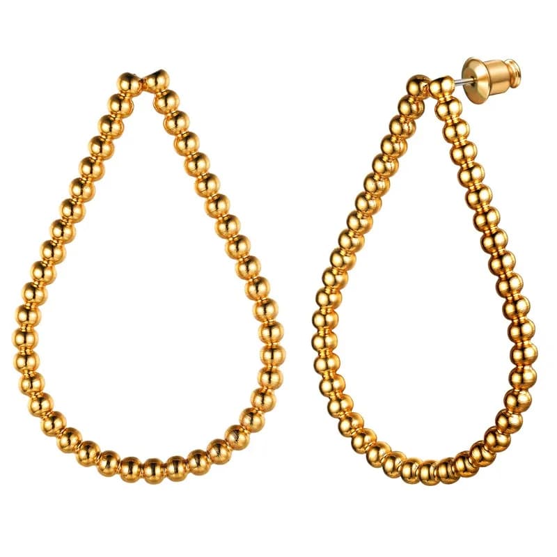 Orecchini pendenti a forma di goccia d'acqua placcati in oro Gioielli alla moda per donne e ragazze