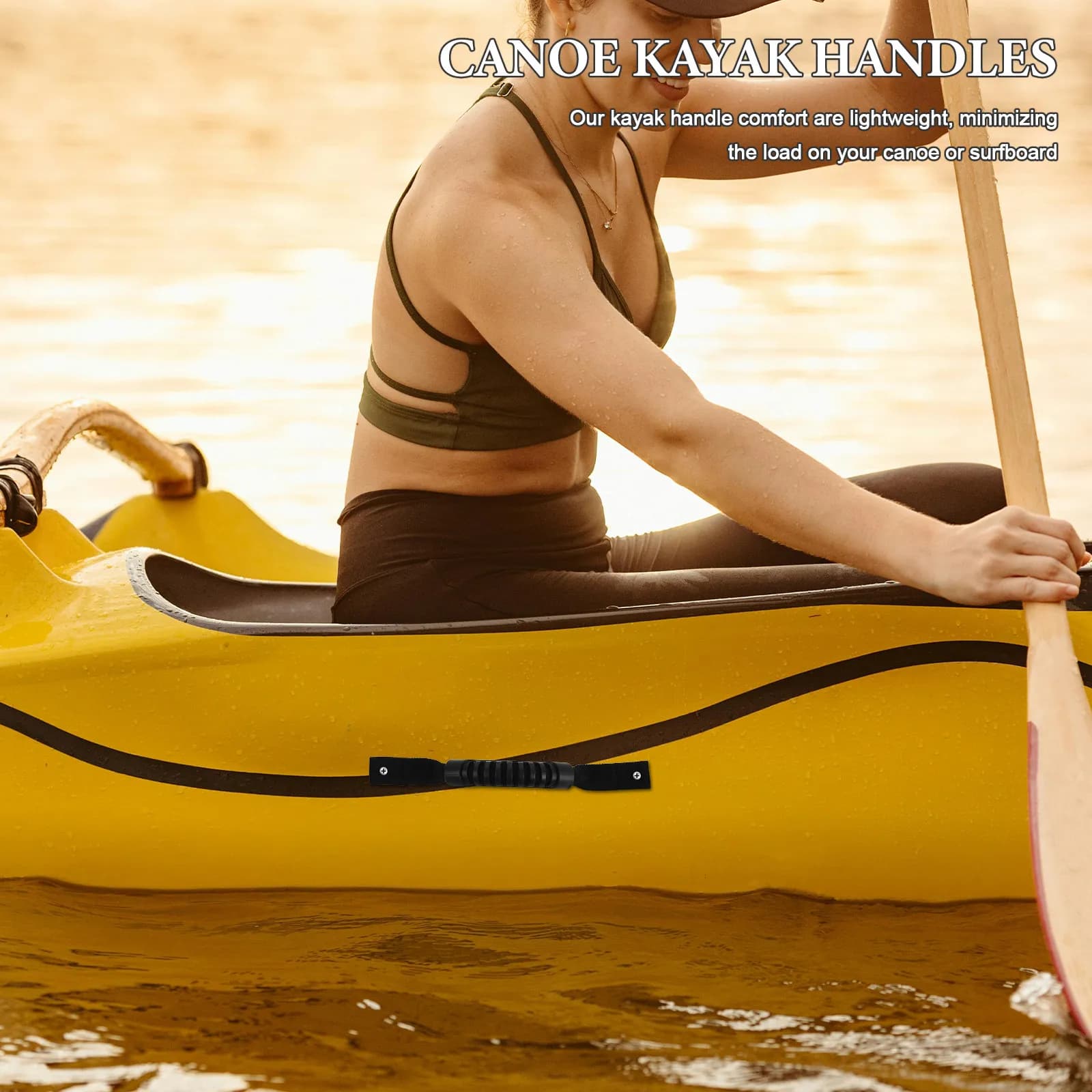 4 Pezzi Maniglie Laterali Universali per Kayak, Canoa, Tandem, Paddle Board - Comode, Leggere, a Installazione Rapida