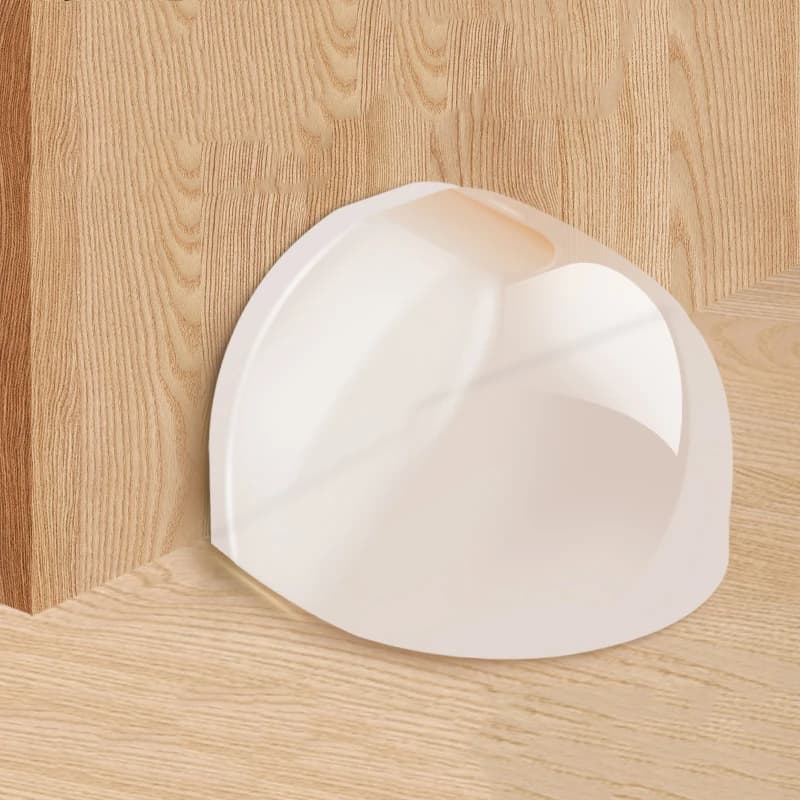Fermaporta in silicone trasparente senza trapano, anti-urto, per la sicurezza domestica dell'ufficio, protegge i mobili da parete, fermaporta anticollisione