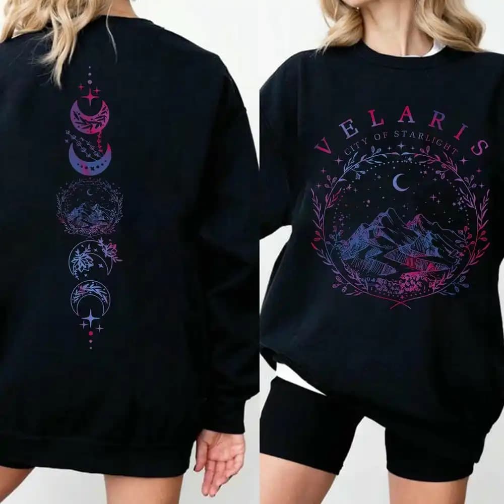 Felpa bifacciale Basgiath War College Quarta ala Comfort Regalo per gli amanti dei libri Felpa in pile a maniche lunghe Y2K Streetwear