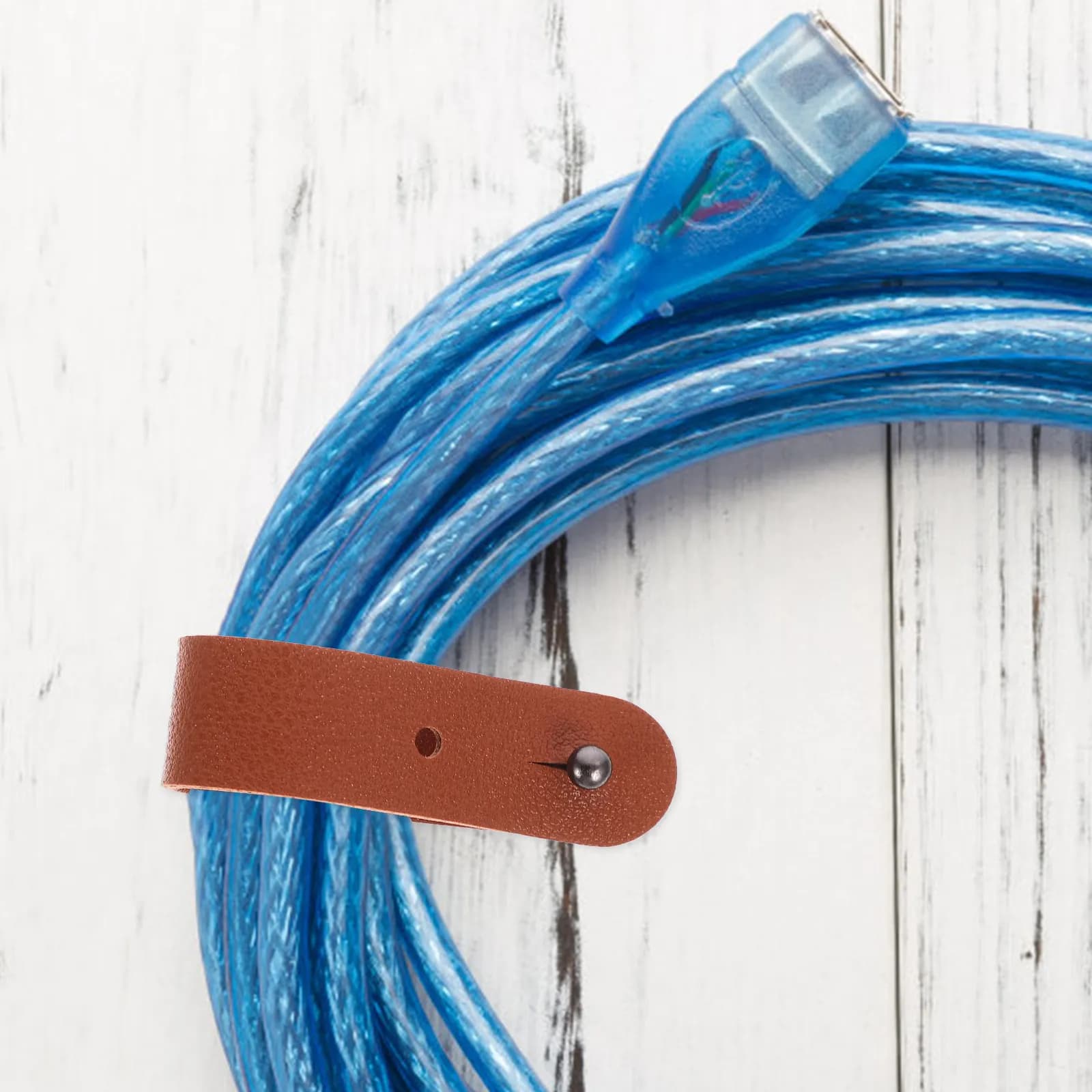 5 Pezzi Eleganti Organizzatori di Cavi Riutilizzabili per Auricolari, Cavi USB, Gestione Cavi da Scrivania e Legatura Tende