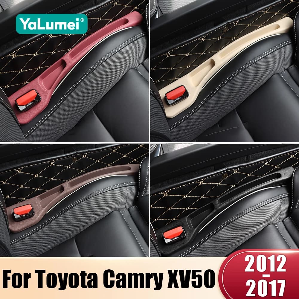 Per Toyota Camry 50 XV50 2012 2013 2014 2015 2016 2017 2PCS Seggiolino auto universale Strisce a prova di perdite Gap Cucitura laterale Riempitore di stoccaggio