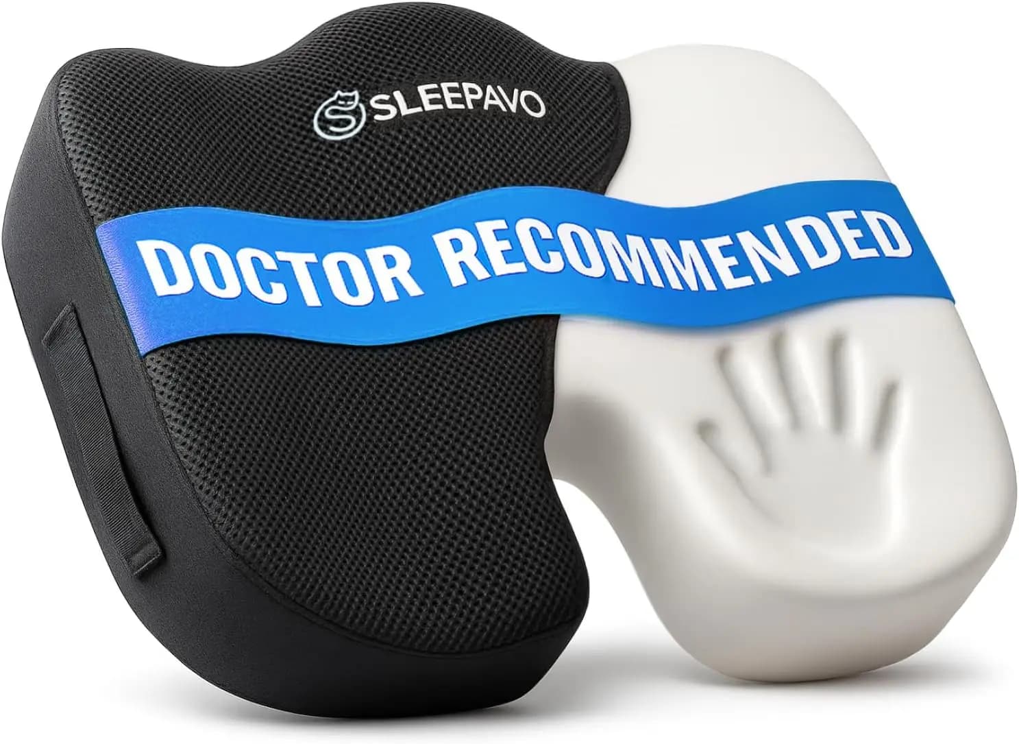 Cuscino Ortopedico per il Sollievo dal Dolore al Coccige, Sciatica e Lombare - Cuscino di Supporto Lombare per Ufficio, Auto, Aereo