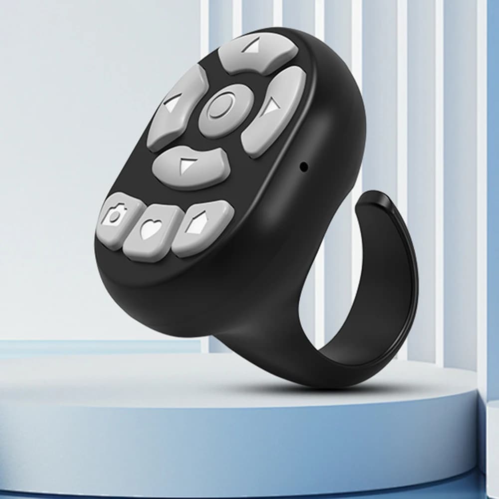 Telecomando per girare le pagine di e-book, compatibile con Bluetooth, multifunzione, controller per fotocamera con selfie stick per iPhone Xiaomi Huawei