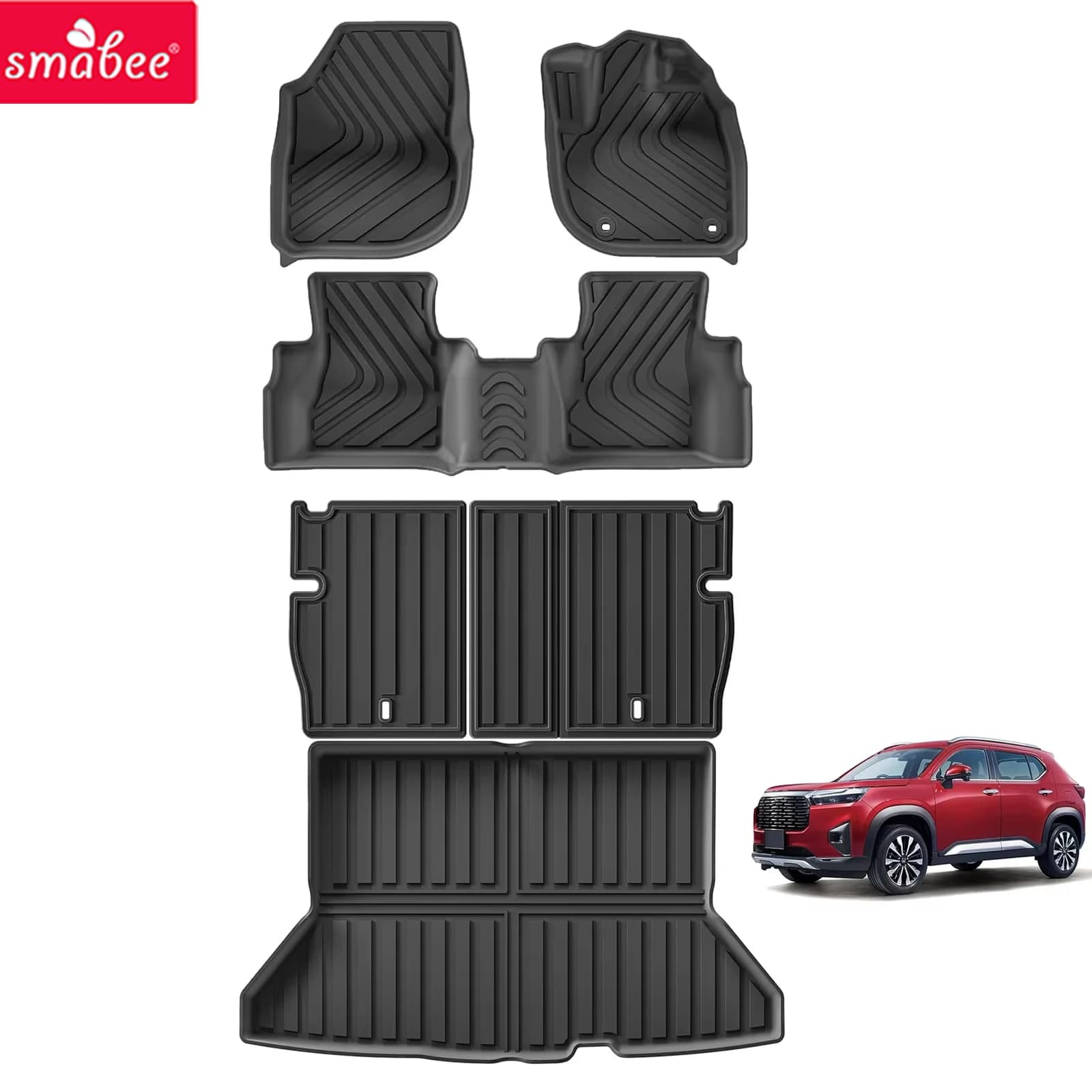 Smabee for Honda WR-V WRV 2025 Car Floor Mats Auto Interior Accessories Trunk Mat Backrest Protection Pad Only Fit Right Rudder