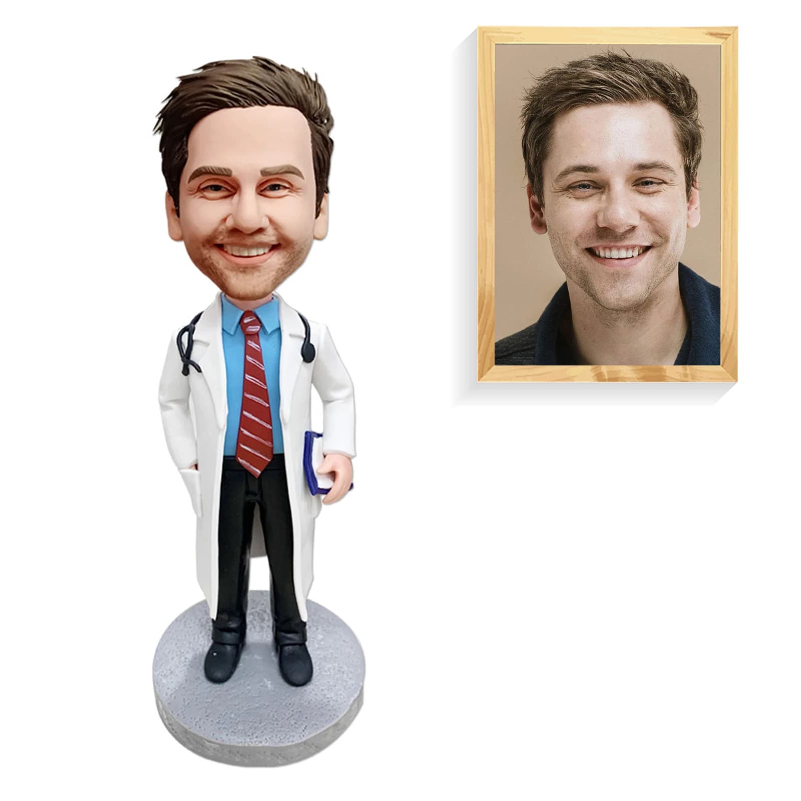 Bobblehead Personalizzato, Statuetta Personalizzata del Medico, Scultura Completamente Personalizzabile del Medico, Regalo per Medici, Infermieri e Amici