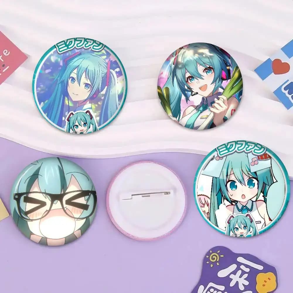 Spilla Anime Fatta a Mano per Vestiti, Distintivo Cartoon, Decorazione per Zaino, Gioielli Stile Cartoon Carino M-Miku-kawaii