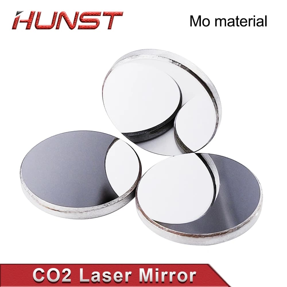 Hunst 3 pz/lotto Lente Riflettente Mo Specchio Laser Diametro 20 25 30mm Per 30-200W CO2 Laser Incisione Macchina Da Taglio Pezzi di Ricambio