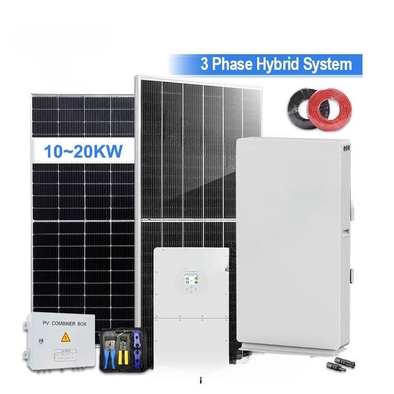 10Kw 10Kw 19Kw Litium Set completo Sistema di energia solare ibrido Set completo 220 Volt 240V Uscita con pannelli solari