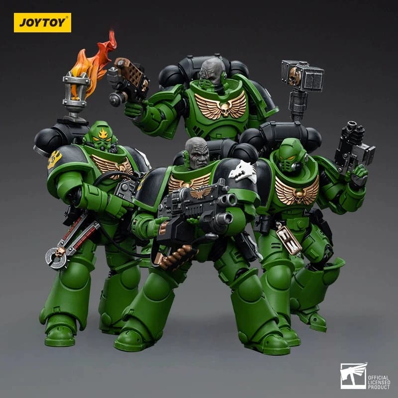 JOYTOY 40K 1/18 Salamandre Intercessors Sergente Krajax Tsek'gan Fratello Haecule Tol'vak Action Figures Modello Regalo per Collezionare