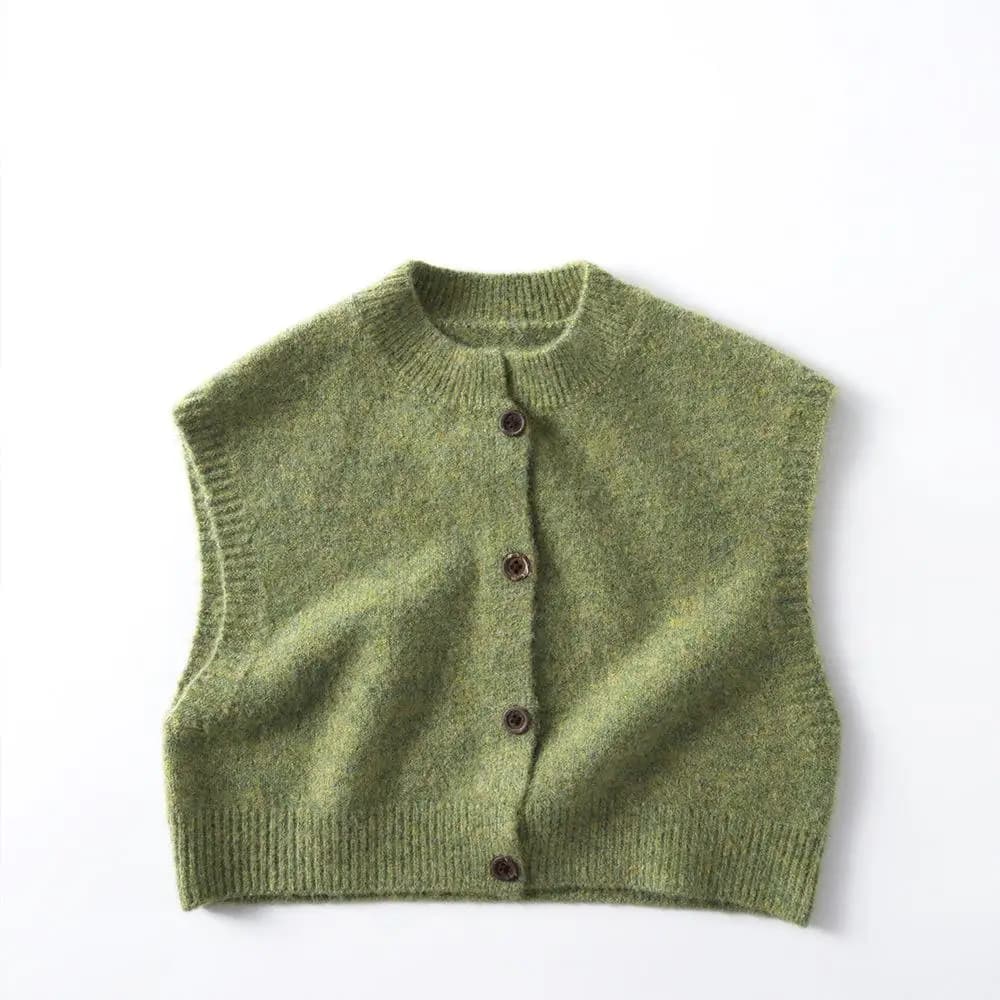 2025 Autunno Nuovi bambini Gilet in maglia senza maniche Solido Maglione per ragazze Cardigan Neonati Gilet lavorato a maglia Giacca in cotone Abbigliamento per bambini