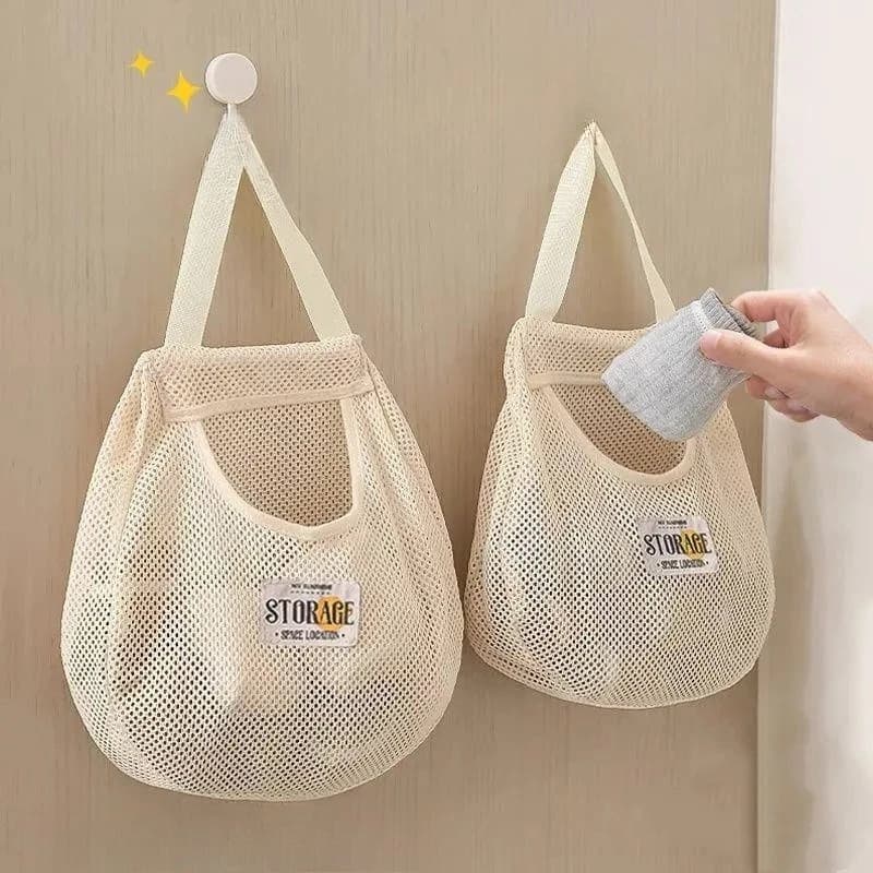 Sock Storage Hanging Bag, Wardrobe Hanging Underwear and Underwear Sorting Bag Hanging on The Wall, Dormitory Non Perforated Bag