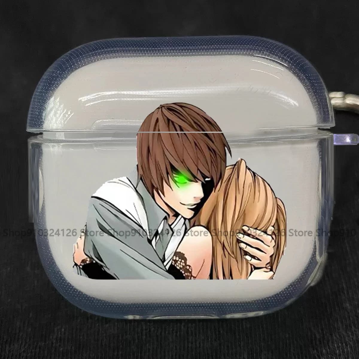 Light Yagami Anime Death Note Transparent ear case for Airpods Pro 3 2025 Soft and transparent case for Airpods 4 Shockproof housing