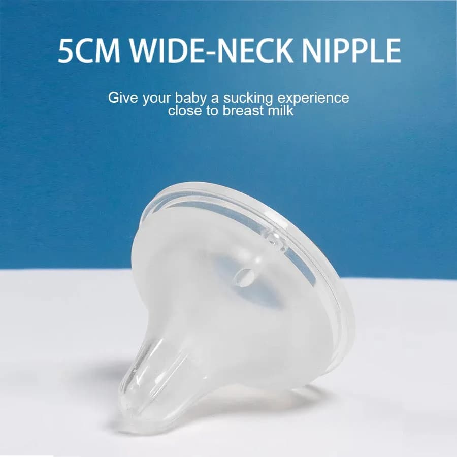 1pc Biberon Capezzoli 5cm Bocca larga Ispessimento Simulazione tridimensionale del latte materno 5cm Tettarelle da biberon in silicone Articoli per bambini
