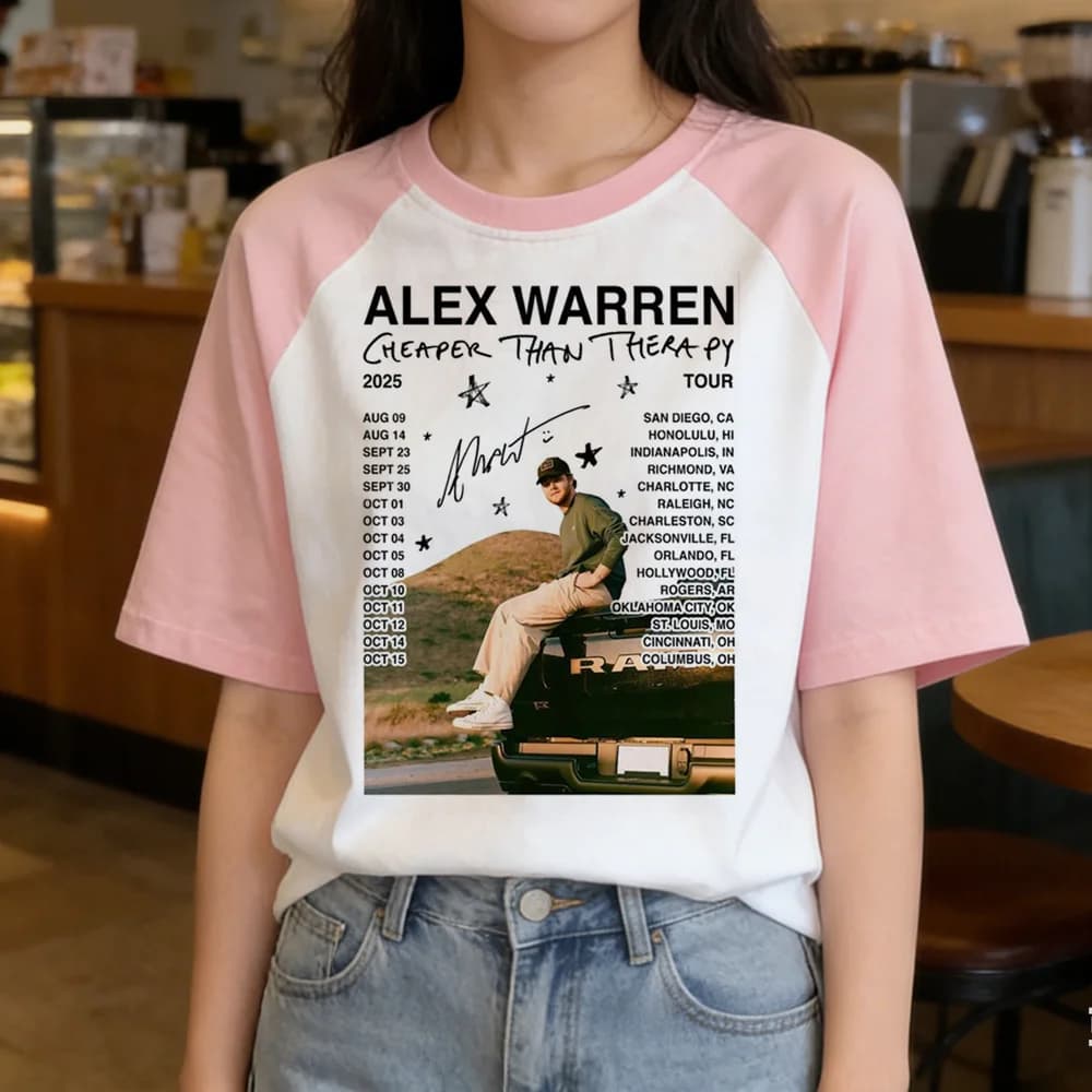 Alex Warren t-shirt female streetwear korean clothes Pop Culture Punk tshirt hip hop Colorful Trendy 2000s Graphic Digital