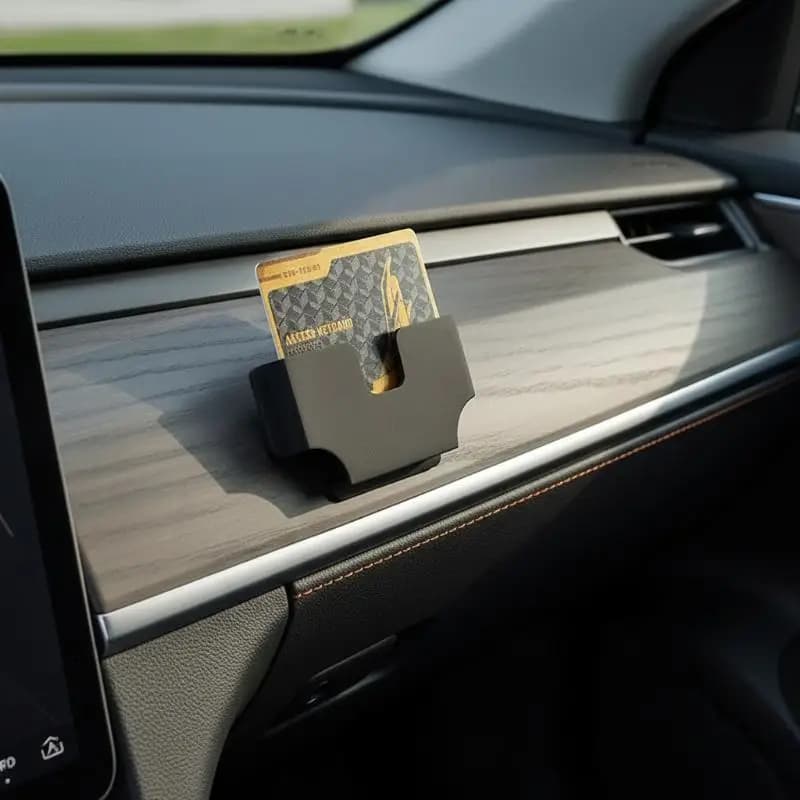 Universal Car Card Holder – Sun Visor & Crevice Storage Box, Multi-function Ticket & ID Organizer for Car Interior Accessories