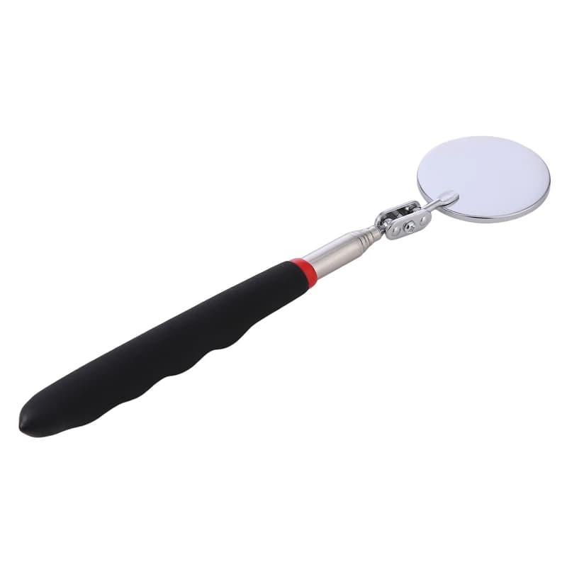 360 lente di rilevamento telescopica retrattile per ispezione specchio rotondo Clip tascabile in argento nuovi strumenti per auto estendono lo strumento fai da te